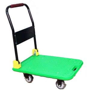 200-400kg load capacity Plastic platform hand trolley with steel frame