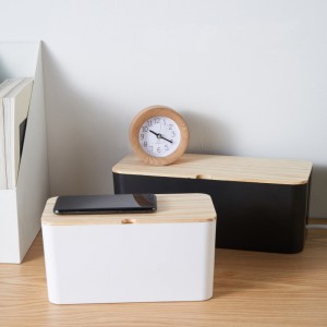 Household Necessities 3 Sizes Plastic Wire Storage Box Power Line Cable Management Box With Cover