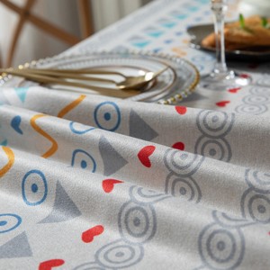 Wholesale floral print event table cloth linen cotton fancy table cloth for home decor