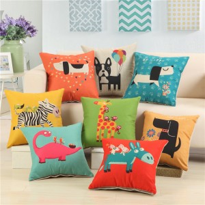 Home Hotel Office Throw Pillow Decorative For Home Decor Animal Cushion Cover Linen