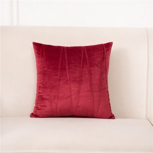 Home Velvet Throw Pillow Covers with Velvet Striped Decorative Pillowc Covers for Sofa Couch Bed Cushion Cover