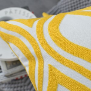 Home towel embroidery ins Nordic pillowcase 3D three-dimensional geometric yellow embroidery