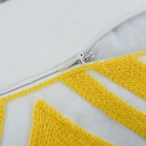 Home towel embroidery ins Nordic pillowcase 3D three-dimensional geometric yellow embroidery