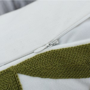 Nordic Geometric Green Embroidery Pillowcase Wholesale Pillow