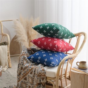 Nordic flower star cotton pillowcase waist pillow bedroom living room sofa bay window cushion