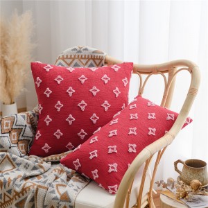 Nordic flower star cotton pillowcase waist pillow bedroom living room sofa bay window cushion