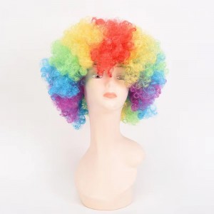 Party costume Afro rainbow synthetic wig cosplay clown costume wig
