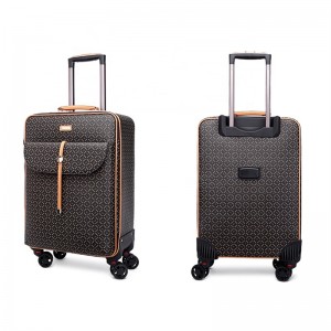 Hot Sale Luxury Soft Side Travel Suitcase Set Customized Logo Spinner Luggage Trolley Bags Four Wheel Aluminium Handle Briefcase