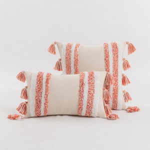 Tufted Pillowcase Boho Ethnic Indian Cushion Cover
