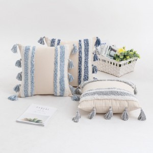 Tufted Pillowcase Boho Ethnic Indian Cushion Cover