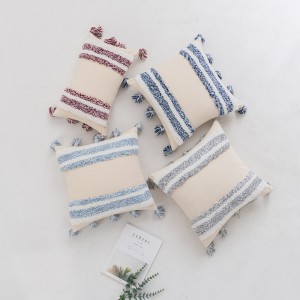 Tufted Pillowcase Boho Ethnic Indian Cushion Cover