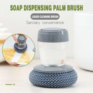Kitchen Dish Pot Pan Sink Cleaning soap dispensing palm brush Dish Scrubber Kitchen Brush for Kitchen Washing