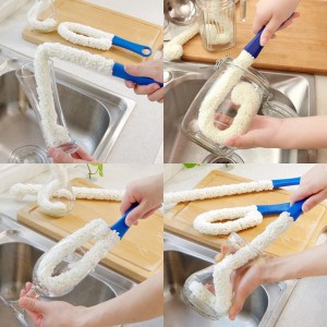 Set of 2 Bottle Scourer Bottle Cleaning Brush Multi-Function Household Cleaning Tools for Cleaning of Wine Decanter