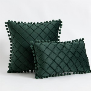 Velvet Rhombus Ball Pillow Pillow European Sofa Cushion Lumbar Pillow