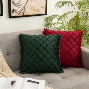 Velvet Rhombus Ball Pillow Pillow European Sofa Cushion Lumbar Pillow