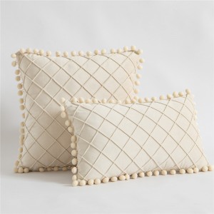 Velvet Rhombus Ball Pillow Pillow European Sofa Cushion Lumbar Pillow