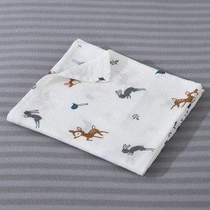 Wholesale 100% Organic Cotton Printed Newborn Fabric Wrap Blanket 4747 Baby Nursery Muslin Swaddle Blanket