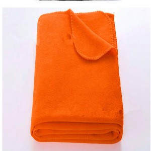100% Polyester Solid Color fire retardant fleece blanket Plain Dyed printed Anti-pilling airline blanket