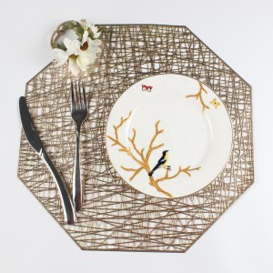 Placemats for Dining Table Set of 6 Place Mats Octagonal Non Slip for Dinner Table