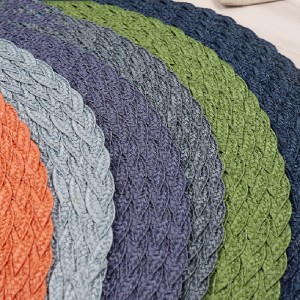 Wholesale pp woven placemaWholesale pp woven placemats pp braided round place matts pp braided round place mat