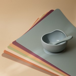 Custom Reusable BPA-Free Silicone Pad Silicone Baby Toddler Placemat Dining Table Mat