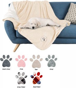 TEX-CEL ODM Polyester Reversible Weighted Light Grey Dog Waterproof Pet Blanket