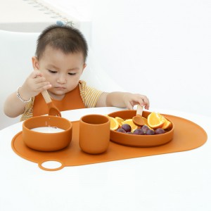 Toddler Christmas Custom Silicone Plate Kids Baby Feeding Placemat Set Waterproof Non Slip Silicone Table Place Mats