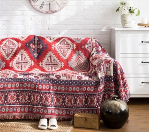 Customized Printed Cotton Knit Throw Southwest Navajo Aztec Blanket