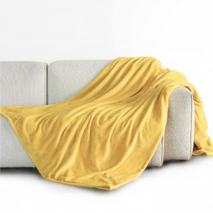 Good Quality Custom Soft Polyester Fleece Throw Blanket For Winter bed blankets