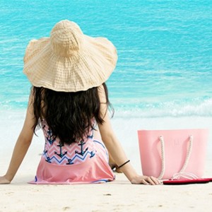Silicone beach bag women’s shoulder bag fashion all-match storage bag
