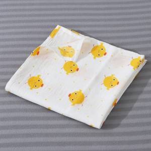 Wholesale 100% Organic Cotton Printed Newborn Fabric Wrap Blanket 4747 Baby Nursery Muslin Swaddle Blanket