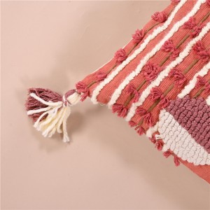luxury decorative pillow cases Handmade Boho Macrame Tassel Solid Cotton Embroidered Cushion Cover For Sofa